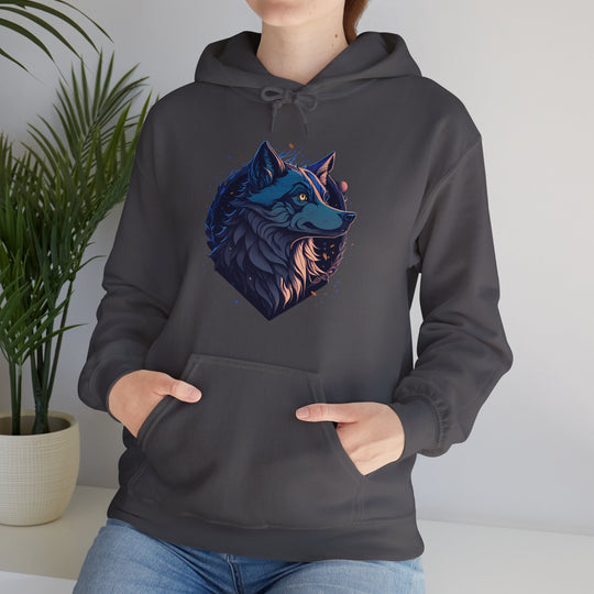 Lone Wolf Majesty Hoodie - Vibrant Wilderness