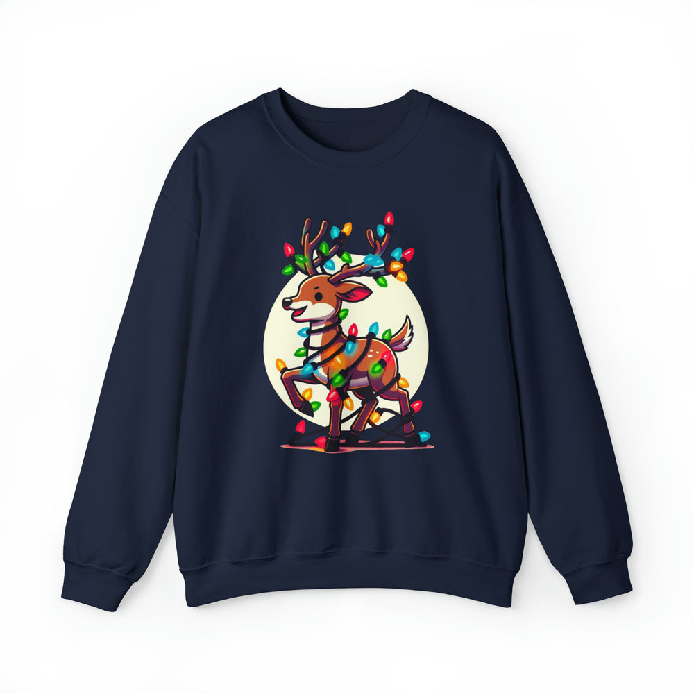 Reindeer Radiance Christmas Cheer Unisex Sweatshirt - Wave Fusions