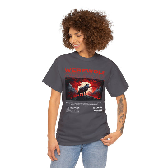 Blood Moon Werewolf T-Shirt - Moonlit Mountain Lore