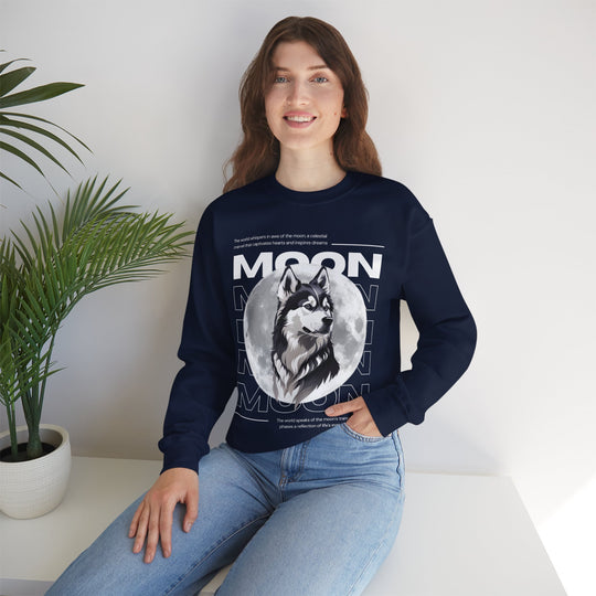 Full Moon Wolf Whisper Sweatshirt - Guiding Light of the Night