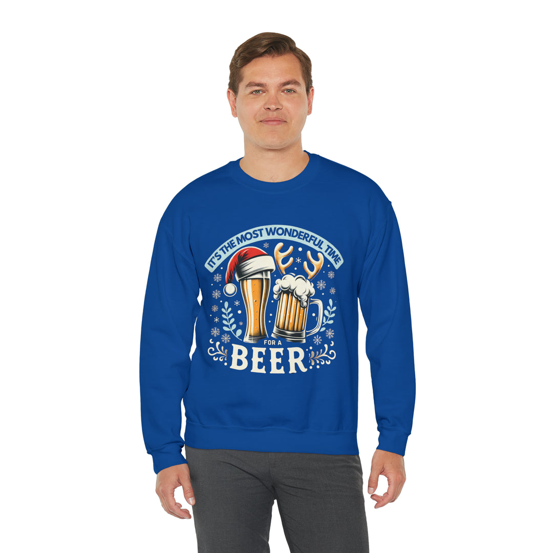 Wonderful Time For A Beer Unisex Sweatshirt - Wave Fusions