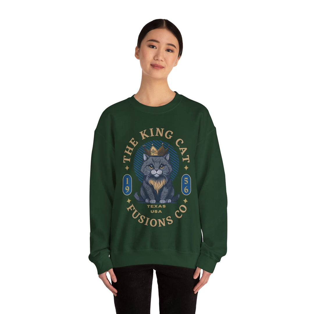 The King Cat Sweatshirt - Royal Feline Series