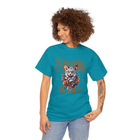 Spooky Club Floral Feline Cat T-Shirt - Spooky Club Charm