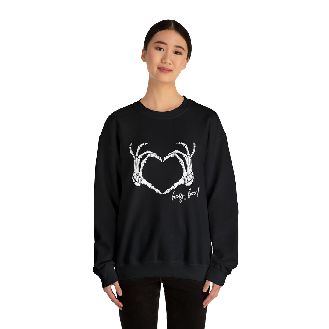 Hey Boo Unisex Heavy Blend™ Crewneck Sweatshirt - Wave Fusions