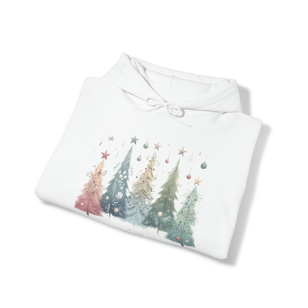 Enchanted Christmas Forest Ornaments Trees Unisex Hoodie - Wave Fusions