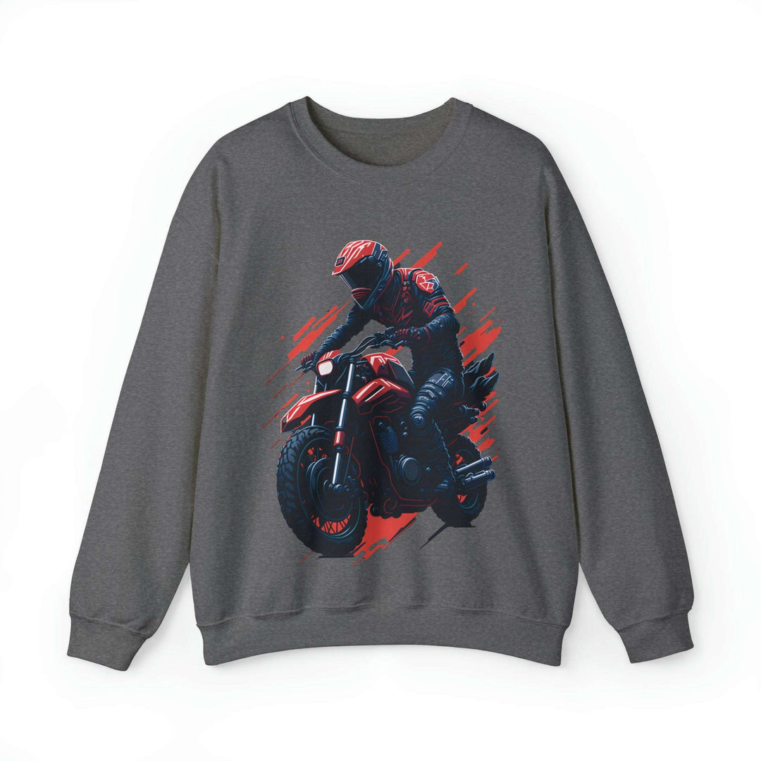 Biker Unisex Heavy Blend Crewneck Sweatshirt