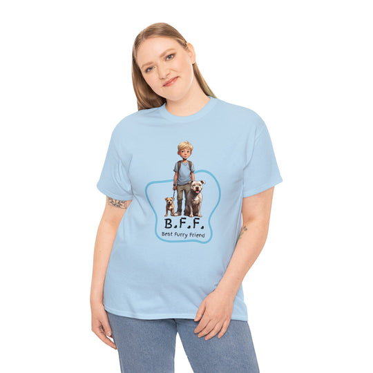 Best Furry Friend in City Lights Dog T-shirt -Bffs