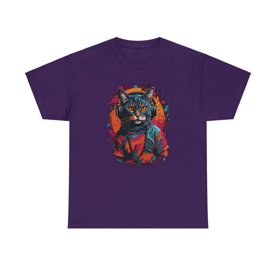 Rhythm and Purr Cat T-Shirt - Tune In Style