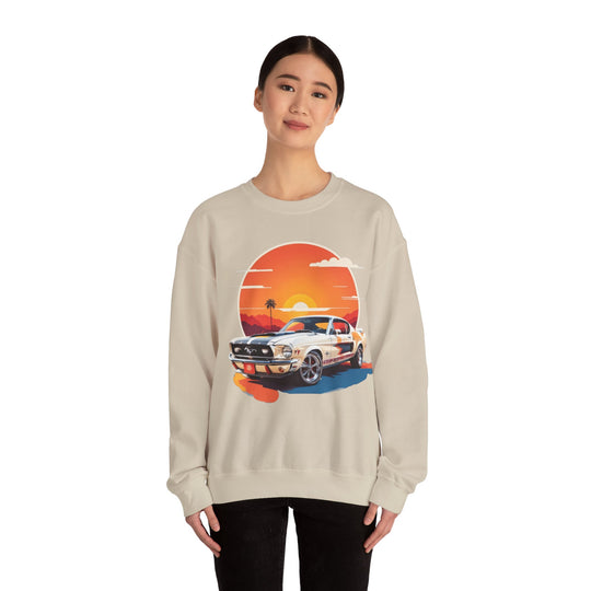 Sunset Muscle Car Sweatshirt - Muscle Car Edition