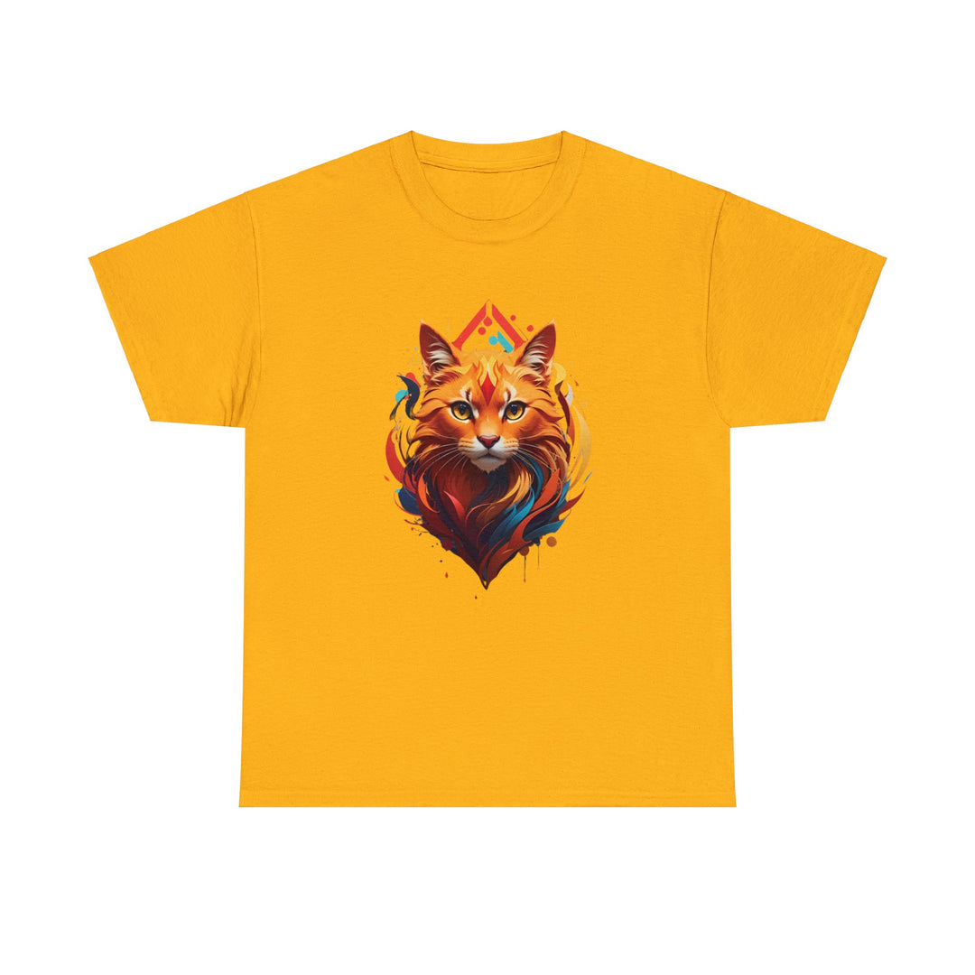 Flame Spirit Cat T-Shirt - Wildfire Whiskers