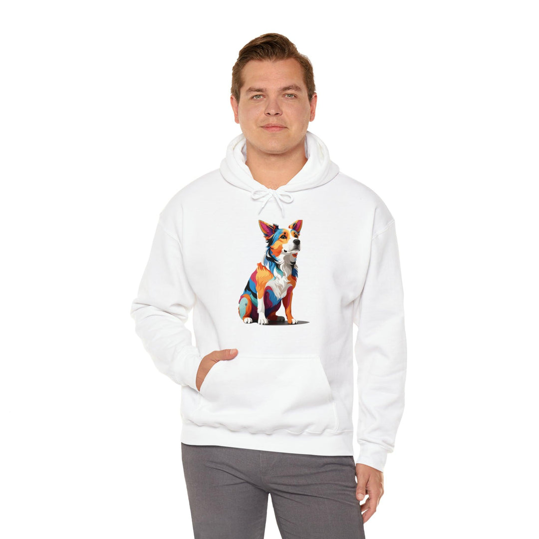 Sitting Dog Hooded Sweatshirt - Wave Fusions