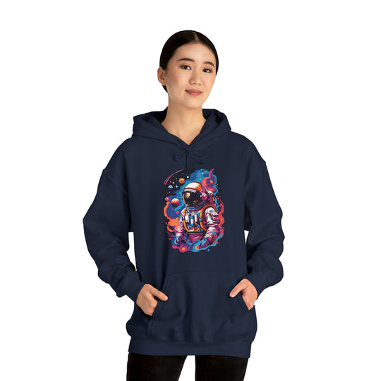 Cosmic Voyager Astronaut Unisex Hoodie - Wave Fusions