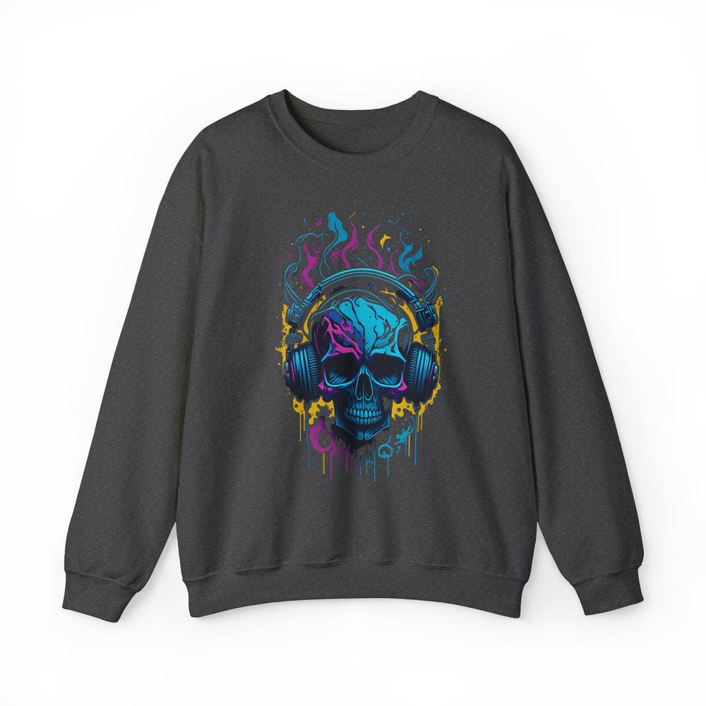 Rocking Skull Unisex Heavy Blend Crewneck Sweatshirt - Wave Fusions