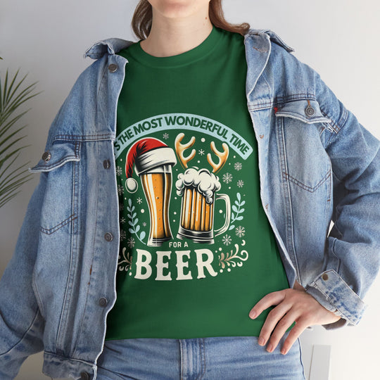 Wonderful Time For A Beer Unisex T Shirt - Wave Fusions