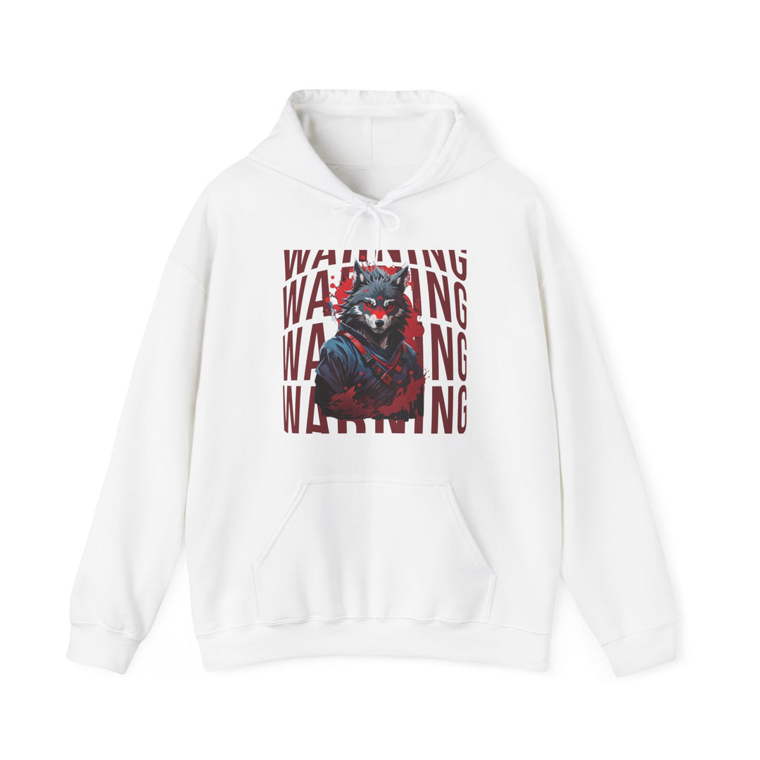 Warning! Warrior Wolf Hoodie - Majestic Wolf