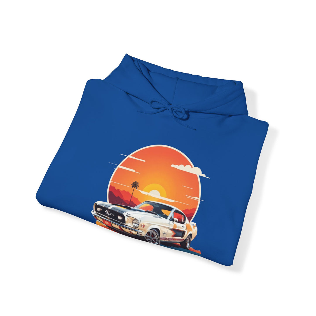 Sunset Muscle Car Hoodie - Muscle Car Edition