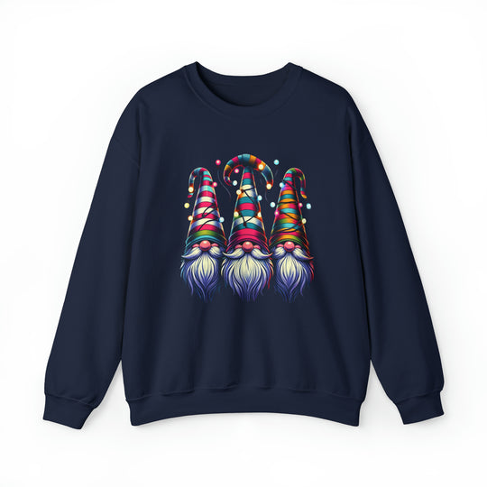 Festive Gnomes in Twinkling Hats Unisex Sweatshirt - Wave Fusions