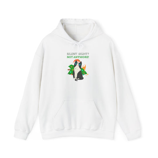 Silent Night Chaos Cat Christmas Hoodie