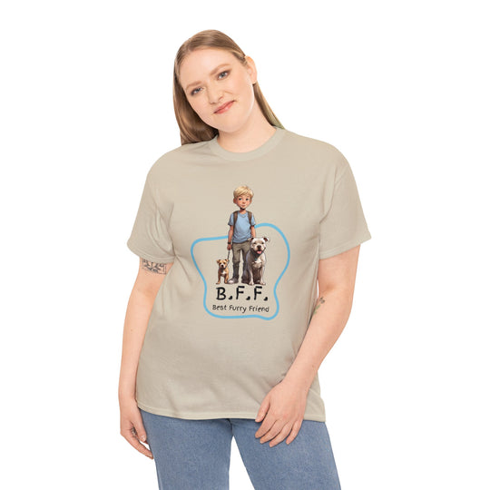 Best Furry Friend in City Lights Dog T-shirt -Bffs