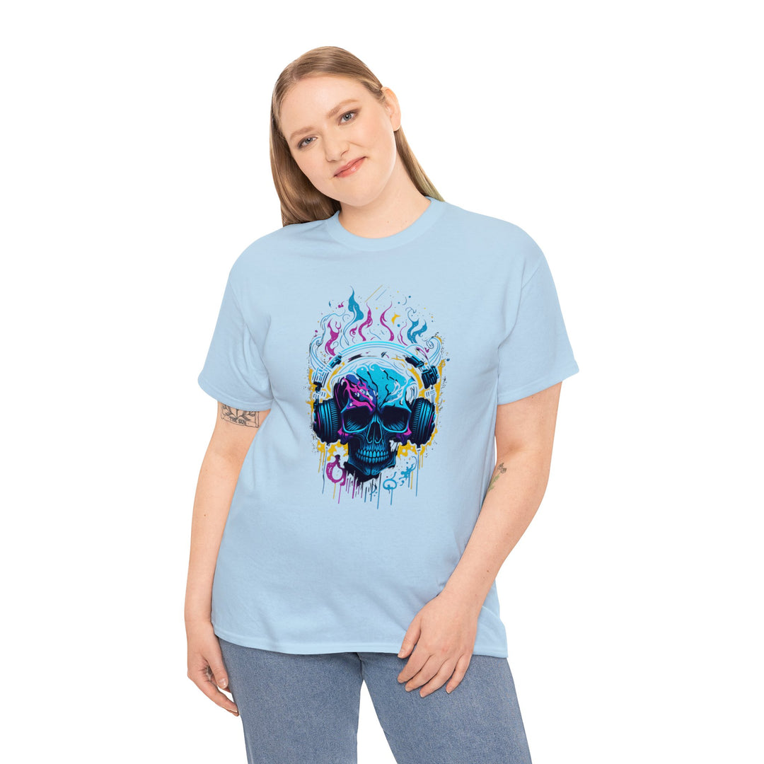 Rocking Skull Unisex Heavy Cotton Tee - Wave Fusions