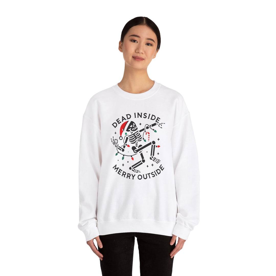 Dead Inside Merry Outside Skeleton Crewneck