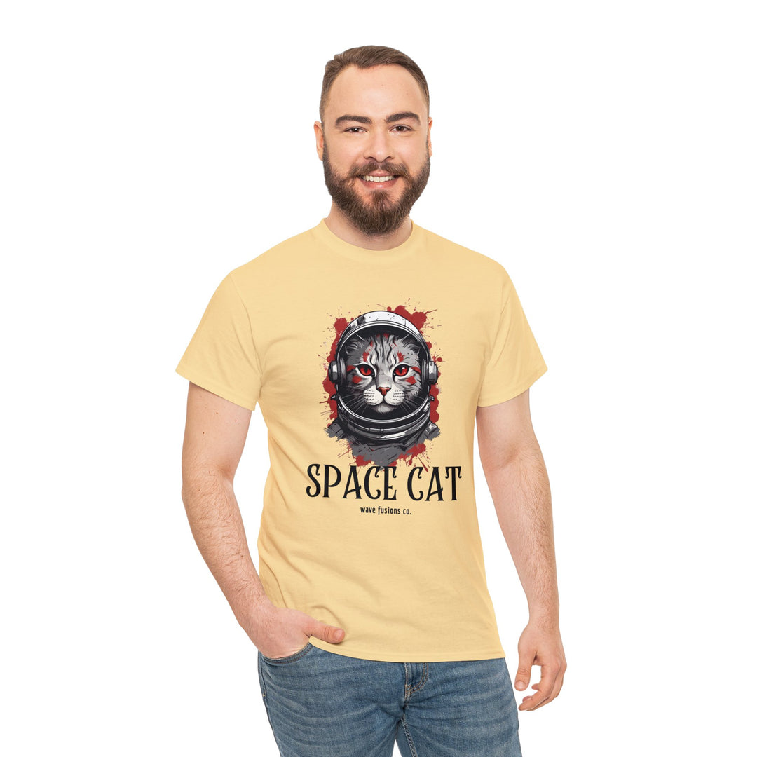 Cosmic Cat Spacewalk Astronaut T-shirt