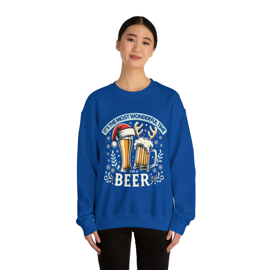 Wonderful Time For A Beer Unisex Sweatshirt - Wave Fusions