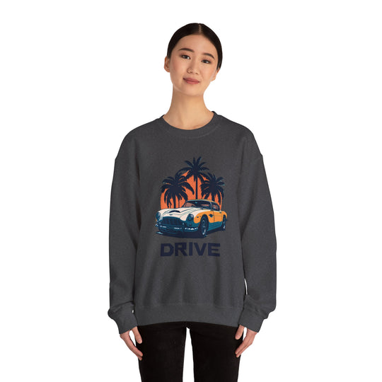 Drive in Paradise Classic Car Tropical Sweatshirt - Classic Sports Car Series