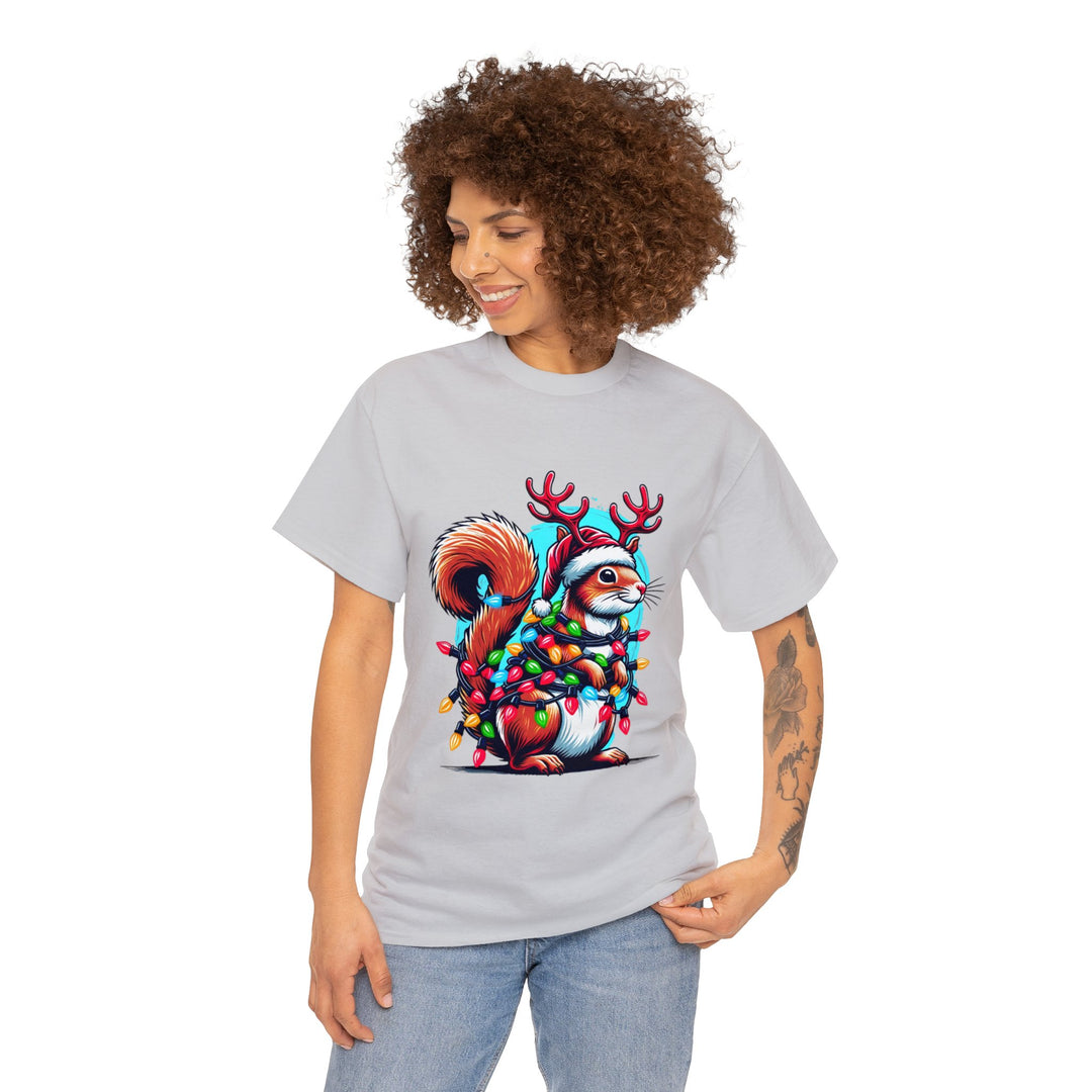 Christmas Squirrel Unisex T Shirt - Wave Fusions