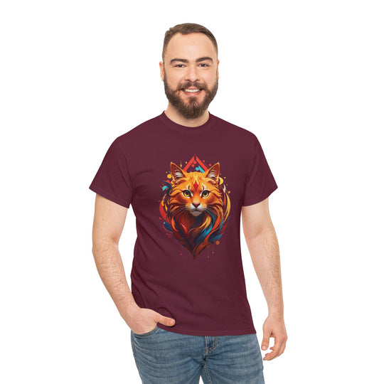 Flame Spirit Cat T-Shirt - Wildfire Whiskers