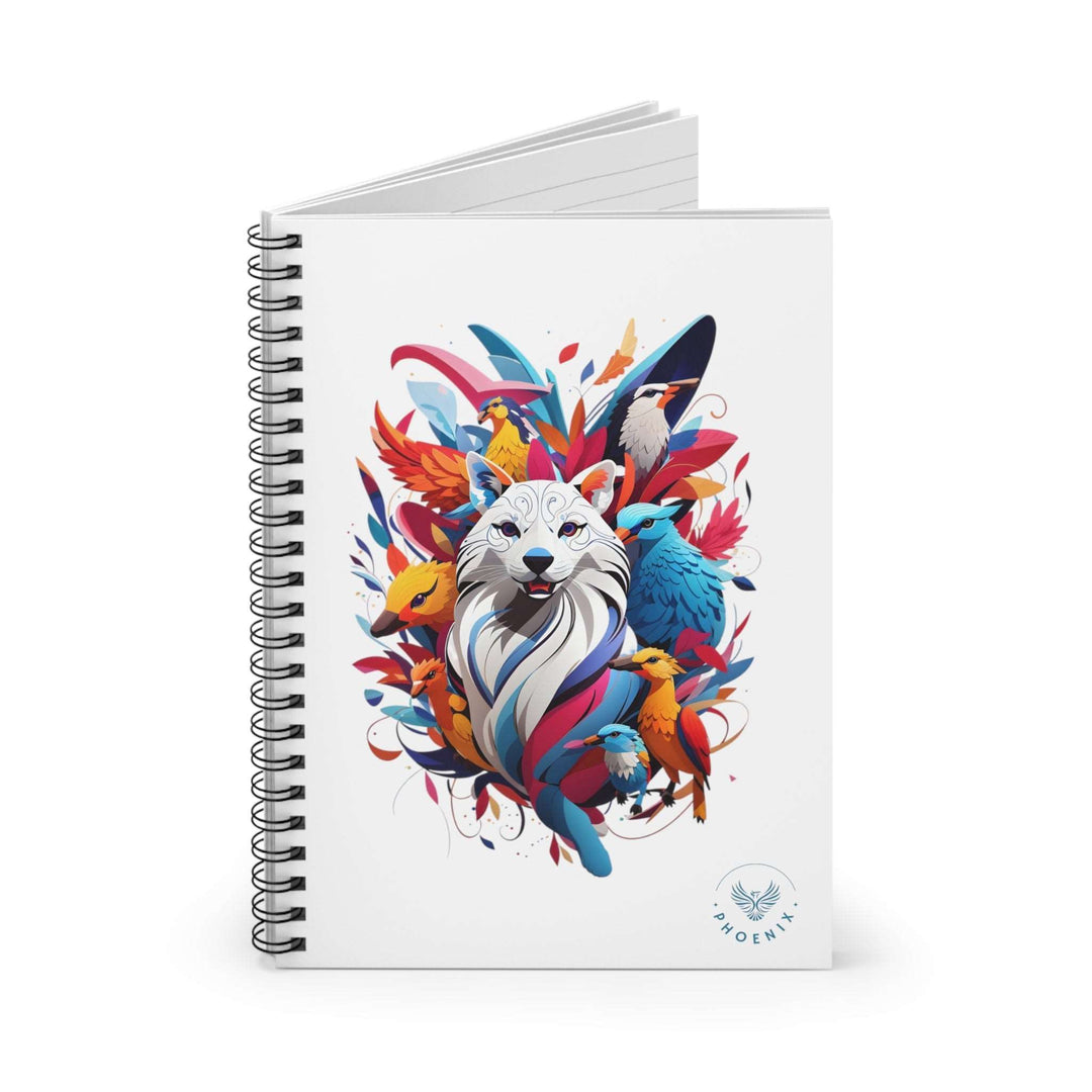 Dog and Phoenix Spiral Notebook - Ruled Line