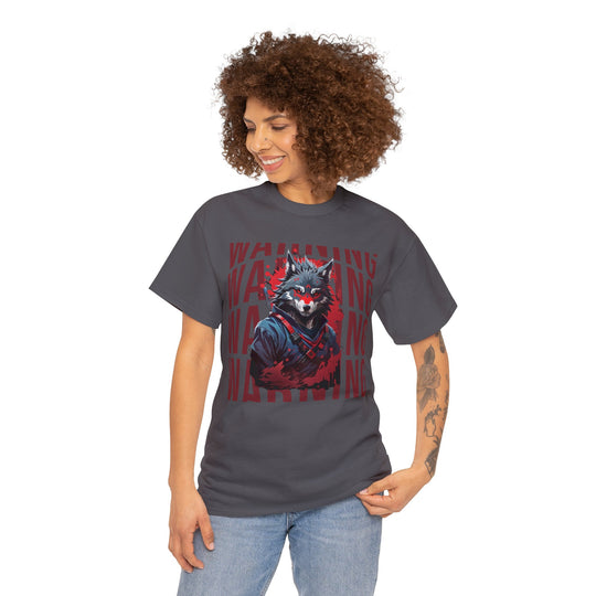 Warning! Warrior Wolf T-shirt - Majestic Wolf