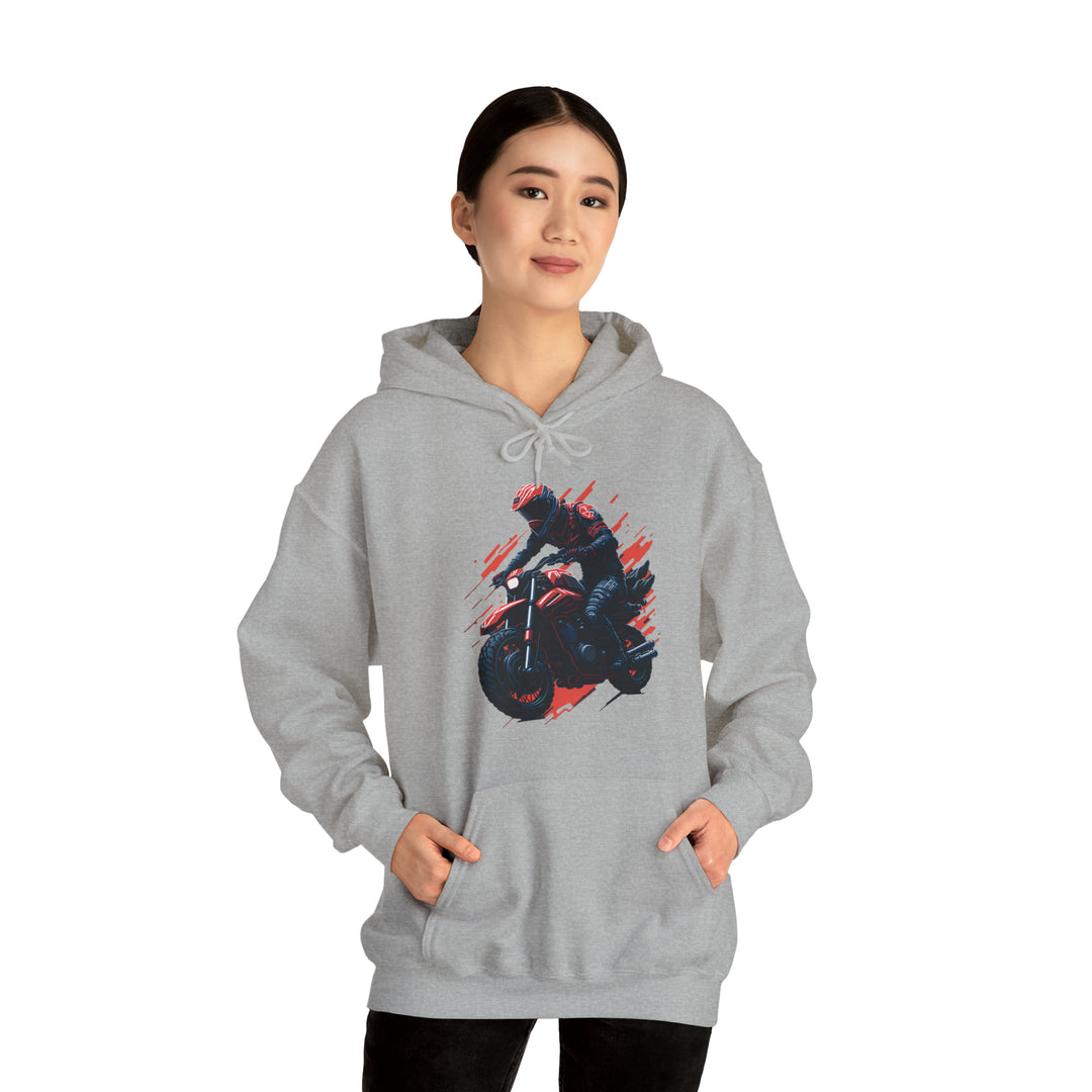 Biker Unisex Hooded Sweatshirt - Wave Fusions