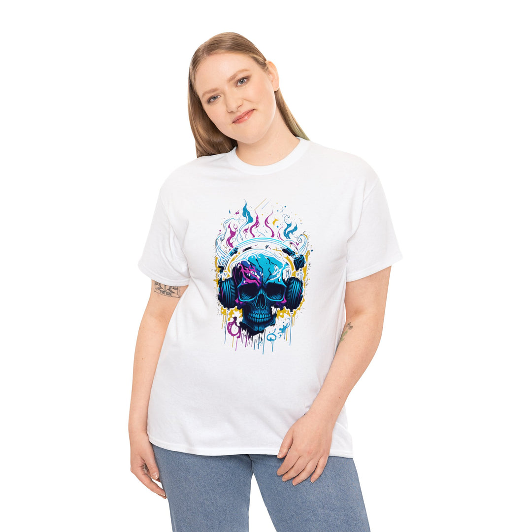 Rocking Skull Unisex Heavy Cotton Tee - Wave Fusions