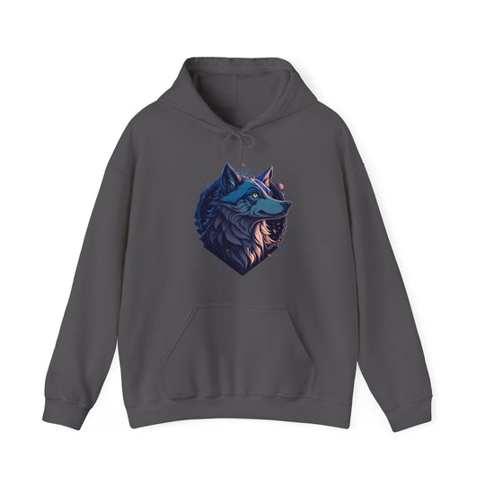 Lone Wolf Majesty Hoodie - Vibrant Wilderness