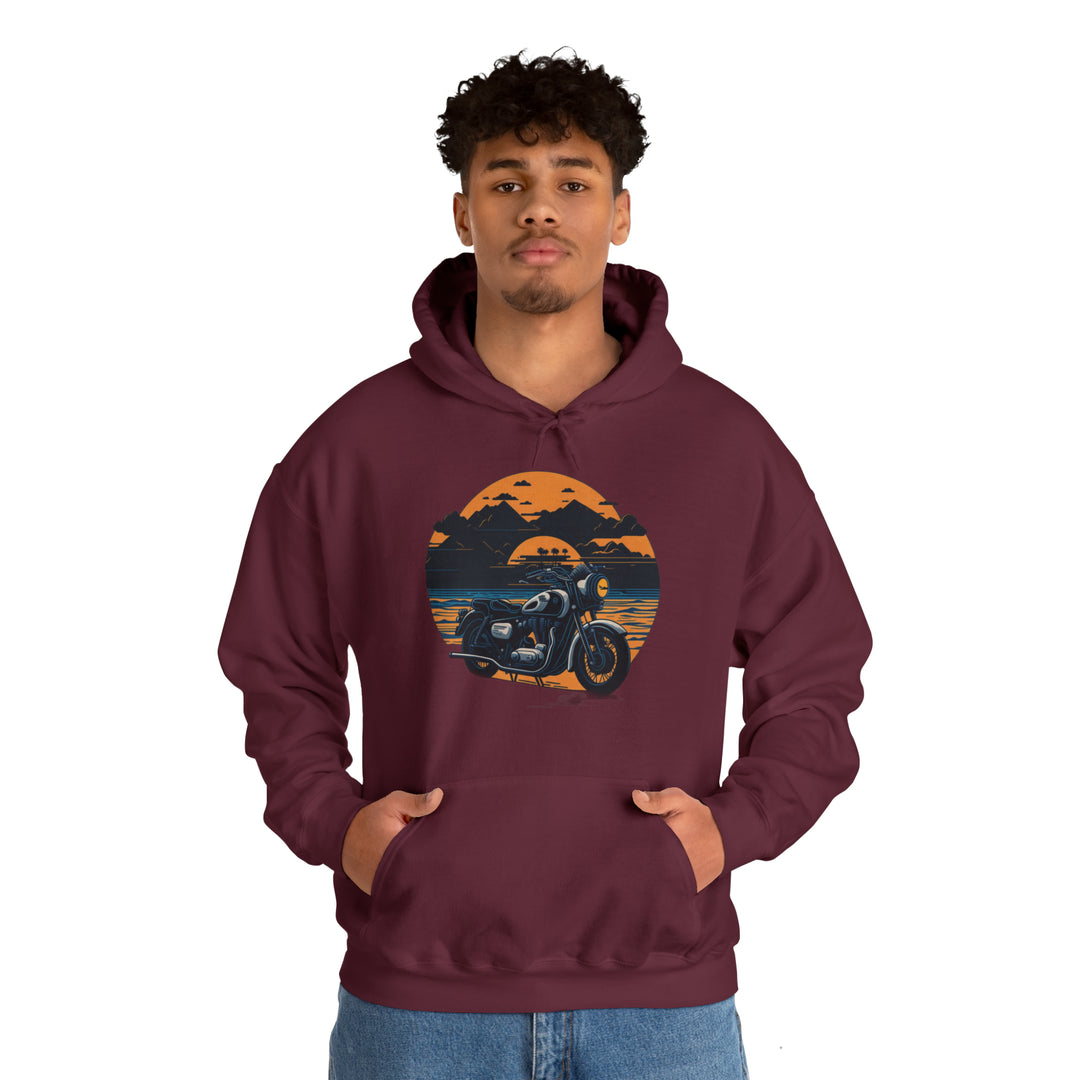 Vintage Bike Unisex Heavy Blend™ Hooded Sweatshirt - Wave Fusions