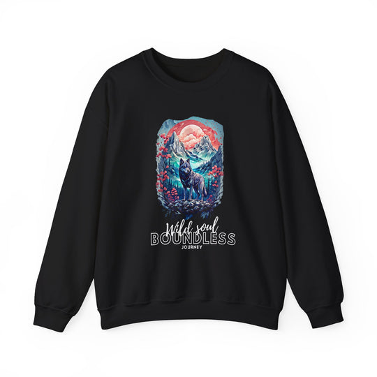 Wild Soul Endless Journey Sweatshirt - Mountain Wolf Spirit