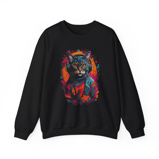 Rhythm and Purr Cat Sweatshirt - Tune In Style