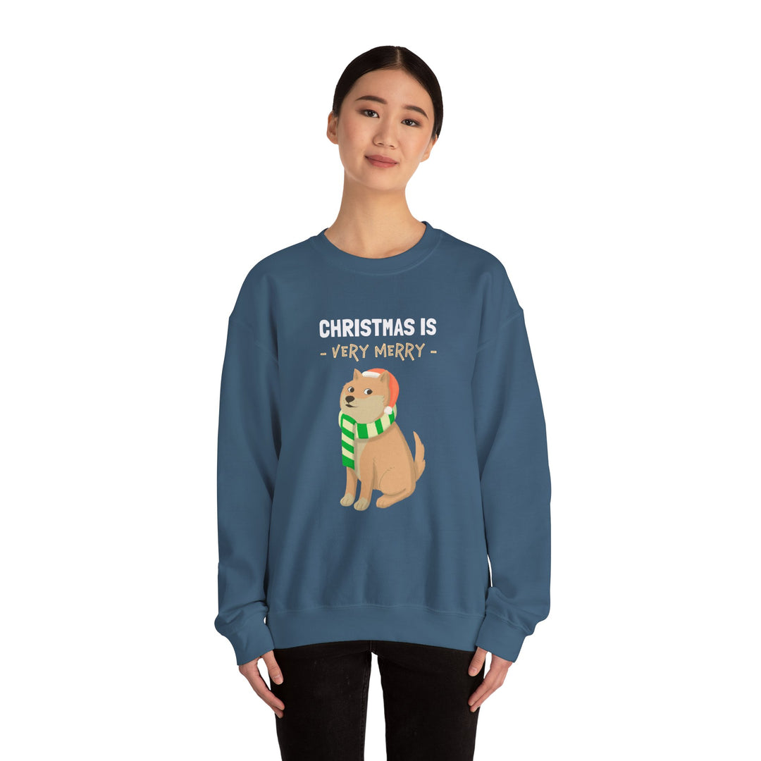 Very Merry Doge Christmas Cozy Sweatshirt