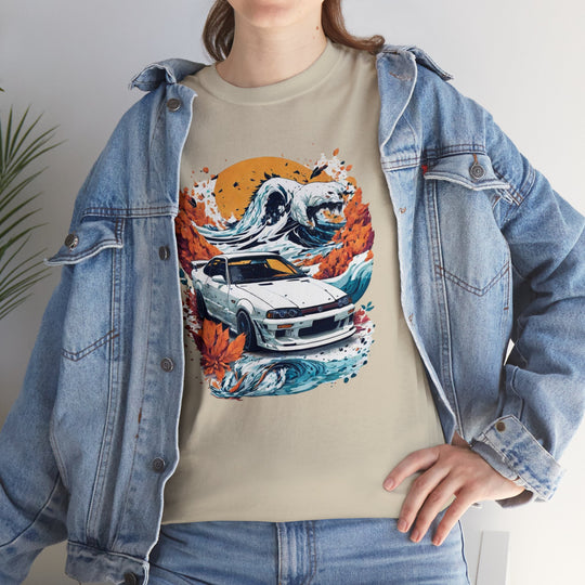 Autumn Wave Sports Car T-shirt - Vintage City Fashion