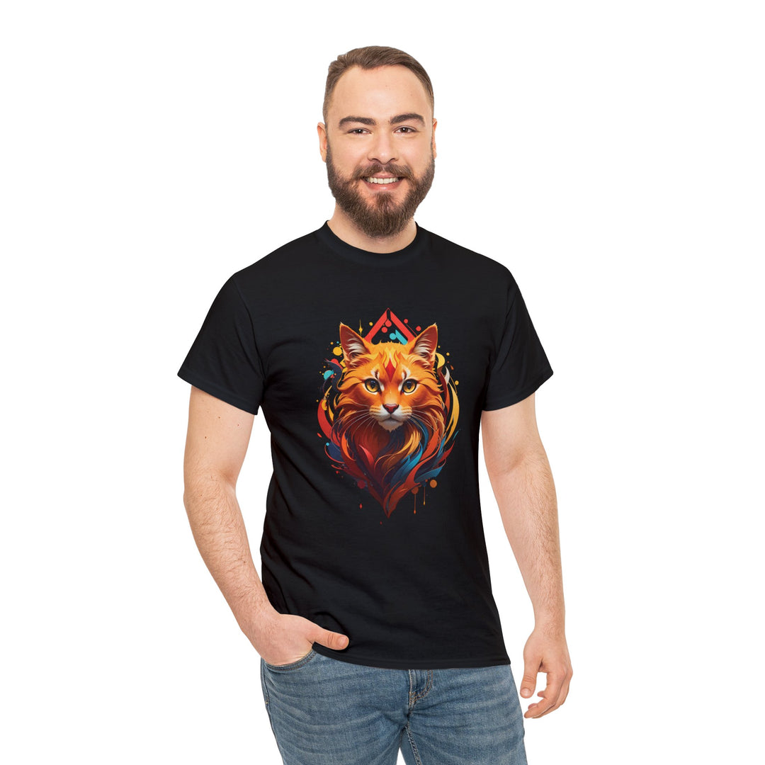 Flame Spirit Cat T-Shirt - Wildfire Whiskers