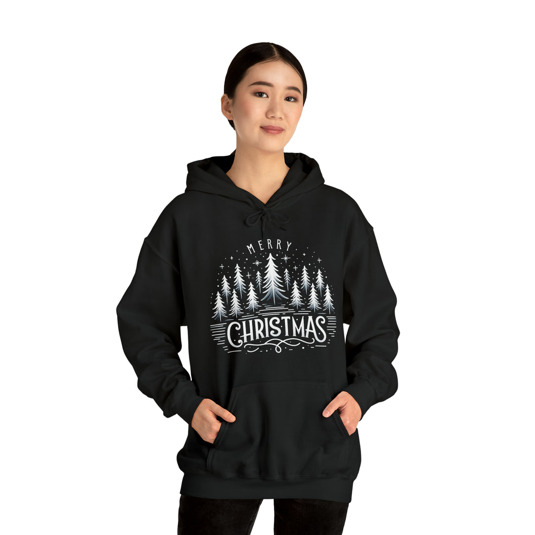 Midnight Magic Christmas Trees Unisex Hoodie - Wave Fusions