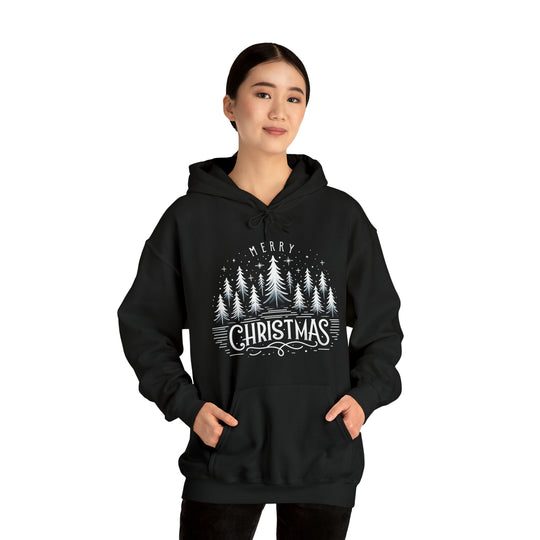 Midnight Magic Christmas Trees Unisex Hoodie - Wave Fusions