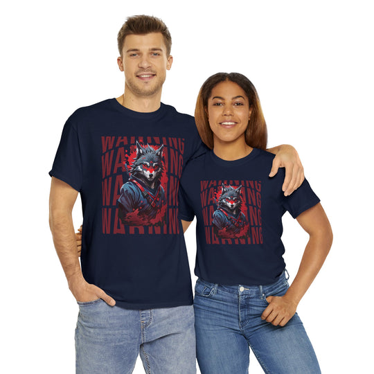 Warning! Warrior Wolf T-shirt - Majestic Wolf