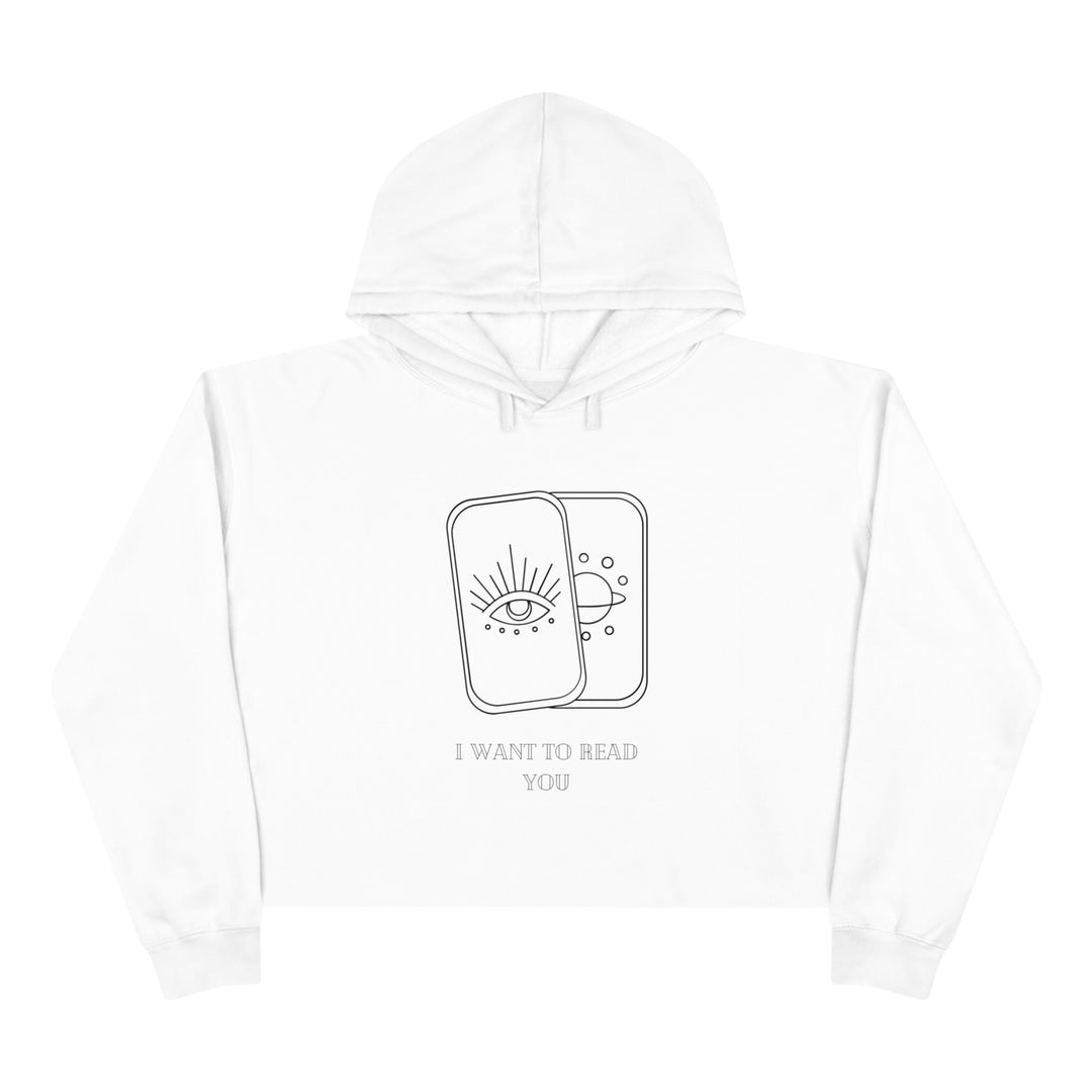 I Want To Read You Crop Hoodie - Wave Fusions