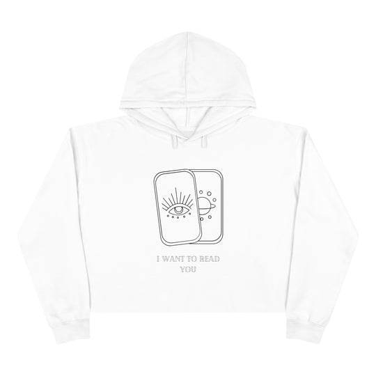 I Want To Read You Crop Hoodie - Wave Fusions