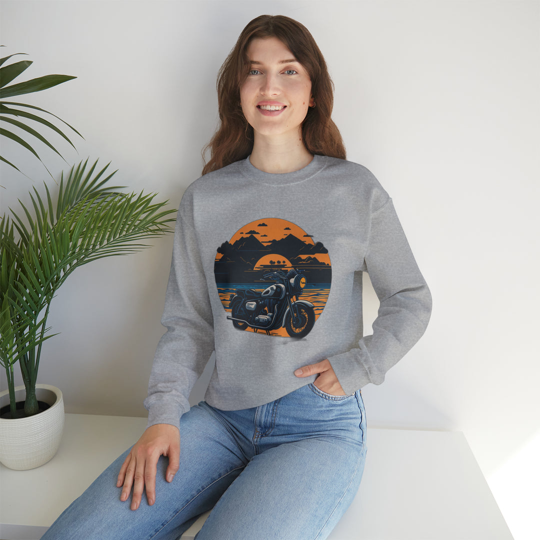 Vintage Bike Unisex Heavy Blend™ Crewneck Sweatshirt - Wave Fusions