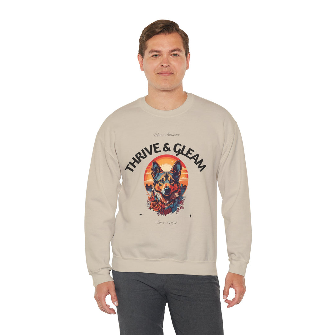 Urban Vista German Shepherd Dog Sweatshirt - Guardian of the City