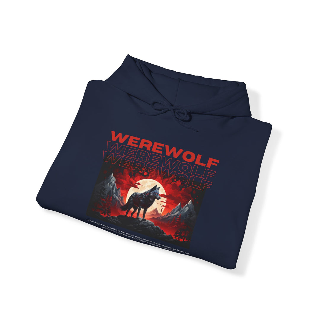 Blood Moon Werewolf Hoodie- Moonlit Mountain Lore