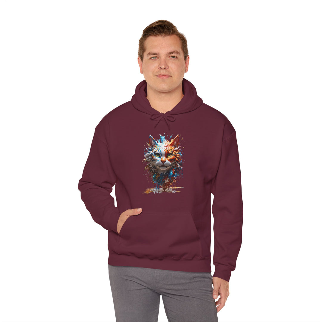 Marine Meow Aqua Purr Hoodie - Cat Splash